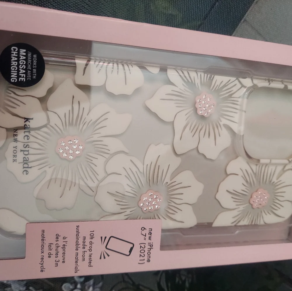 KATE SPADE iPhone case for iPhone 12 or iPhone 13 Pro Max White Floral